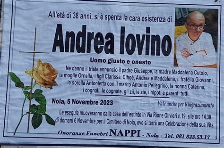 Andrea Iovino Wikipedia Age At Death, Wife And Family