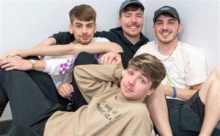 Mr. Beast with his friends working for Team Trees